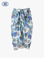 Thumbnail 1 of The Amagansett Sarong | White Postcard Print