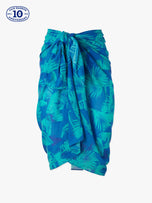 Thumbnail 1 of The Amagansett Sarong | Cobalt Jagged Palms