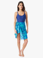 Thumbnail 5 of The Amagansett Sarong | Cobalt Jagged Palms