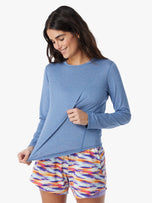 Thumbnail 4 of BreezeKnit™ Top | Heather Navy