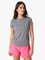 Thumbnail 2 of BreezeKnit™ Short Sleeve Top | Heather Charcoal