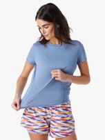 Thumbnail 3 of BreezeKnit™ Short Sleeve Top | Heather Navy