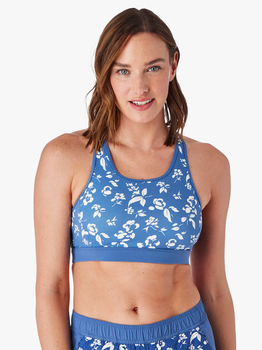 The Corliss Sports Bra | Navy Floral