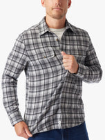 Thumbnail 4 of The Ultra-Stretch Dunewood Flannel | Charcoal Plaid