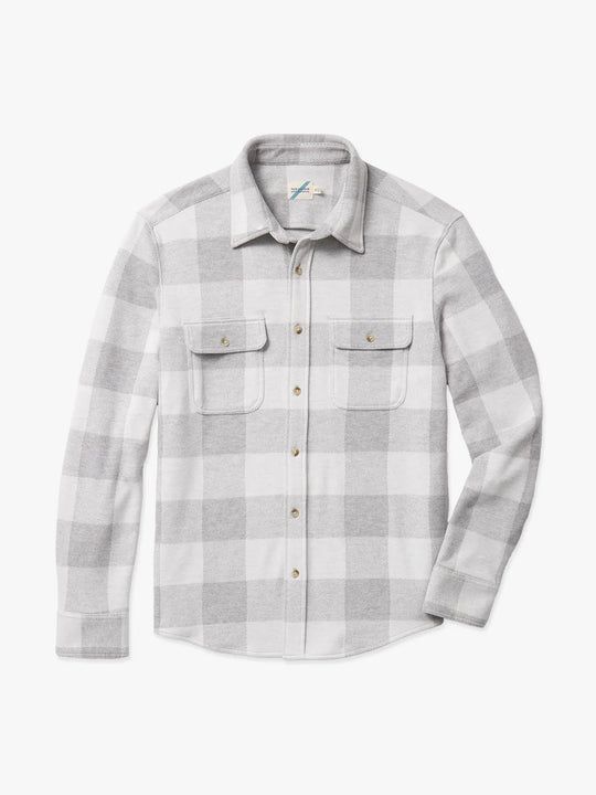 Dunewood Ultra Stretch Flannel | Heather Grey Buffalo Check