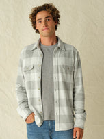 Thumbnail 3 of Dunewood Ultra Stretch Flannel | Heather Grey Buffalo Check