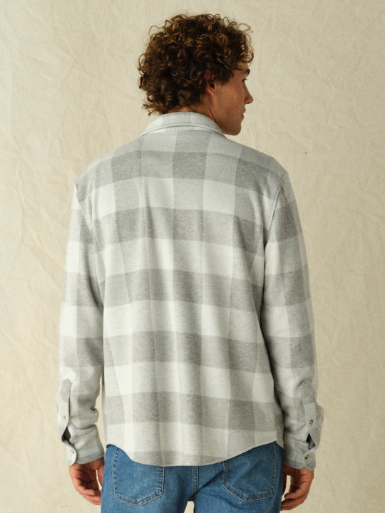 Dunewood Ultra Stretch Flannel | Heather Grey Buffalo Check