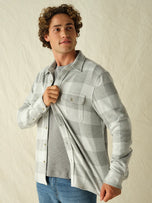 Thumbnail 4 of Dunewood Ultra Stretch Flannel | Heather Grey Buffalo Check