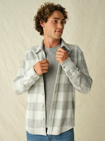 Thumbnail 6 of Dunewood Ultra Stretch Flannel | Heather Grey Buffalo Check