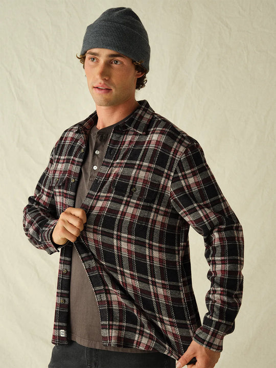 Dunewood Ultra Stretch Flannel | Fireside Red Plaid