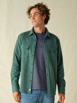 Thumbnail 2 of Dunewood Ultra Stretch Flannel | Hunter Green Twill