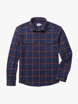 Thumbnail 1 of Dunewood Ultra Stretch Flannel | Friday Nights Navy Plaid