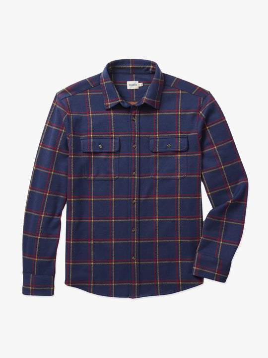 Dunewood Ultra Stretch Flannel | Friday Nights Navy Plaid