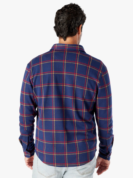 Dunewood Ultra Stretch Flannel | Friday Nights Navy Plaid