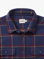 Thumbnail 7 of Dunewood Ultra Stretch Flannel | Friday Nights Navy Plaid