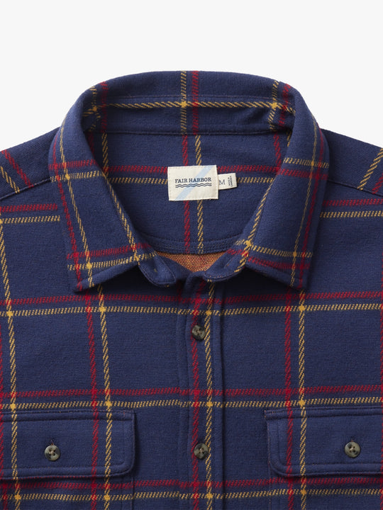 Dunewood Ultra Stretch Flannel | Friday Nights Navy Plaid