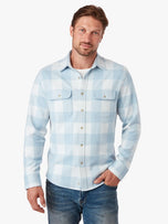 Thumbnail 2 of Dunewood Ultra Stretch Flannel | Light Blue Buffalo Check