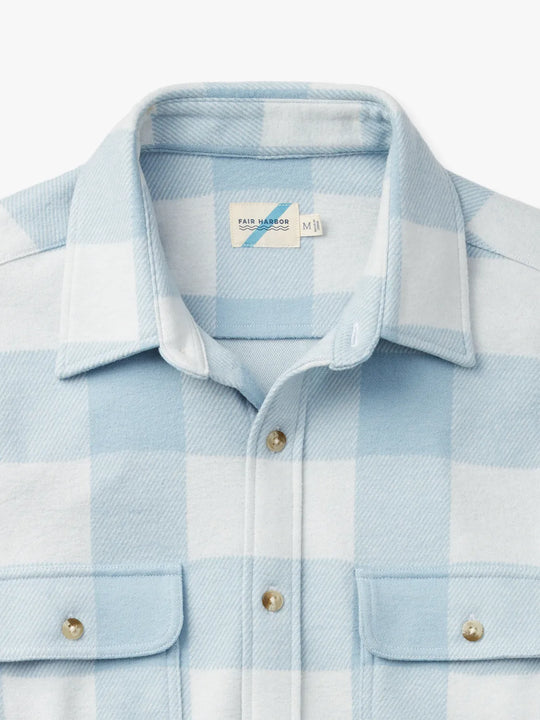 Dunewood Ultra Stretch Flannel | Light Blue Buffalo Check