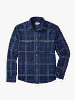 Thumbnail 1 of The Ultra-Stretch Dunewood Flannel | Navy Plaid