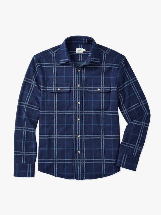 The Ultra-Stretch Dunewood Flannel | Navy Plaid