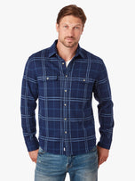 Thumbnail 2 of The Ultra-Stretch Dunewood Flannel | Navy Plaid