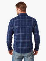 Thumbnail 3 of The Ultra-Stretch Dunewood Flannel | Navy Plaid