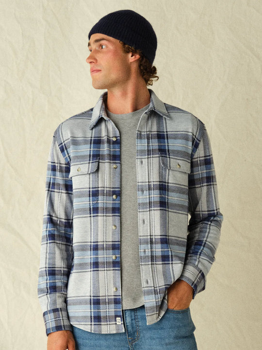 Dunewood Ultra Stretch Flannel | Big Surf Blue Plaid