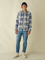 Thumbnail 6 of Dunewood Ultra Stretch Flannel | Big Surf Blue Plaid