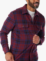 Thumbnail 4 of Dunewood Ultra Stretch Flannel | Cobalt Wine Plaid