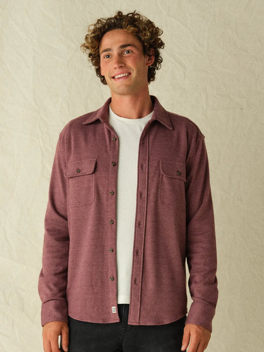 Dunewood Ultra Stretch Flannel | Burgundy Twill