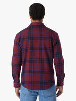 Thumbnail 5 of Dunewood Ultra Stretch Flannel | Cobalt Wine Plaid