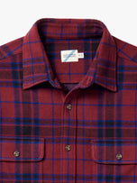 Thumbnail 6 of Dunewood Ultra Stretch Flannel | Cobalt Wine Plaid