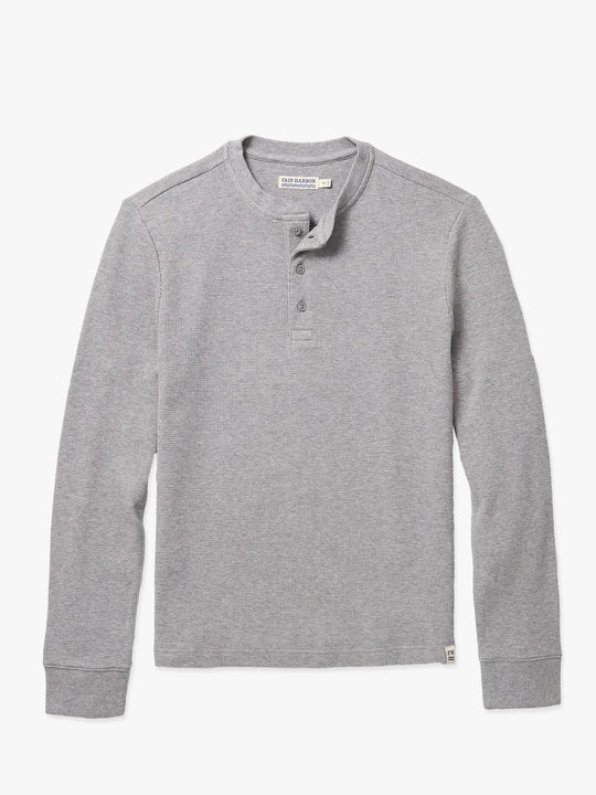 Hudson Waffle Henley | Heather Grey