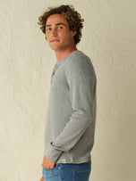 Thumbnail 3 of Hudson Waffle Henley | Heather Grey