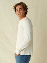 Thumbnail 4 of Hudson Waffle Henley | Shell