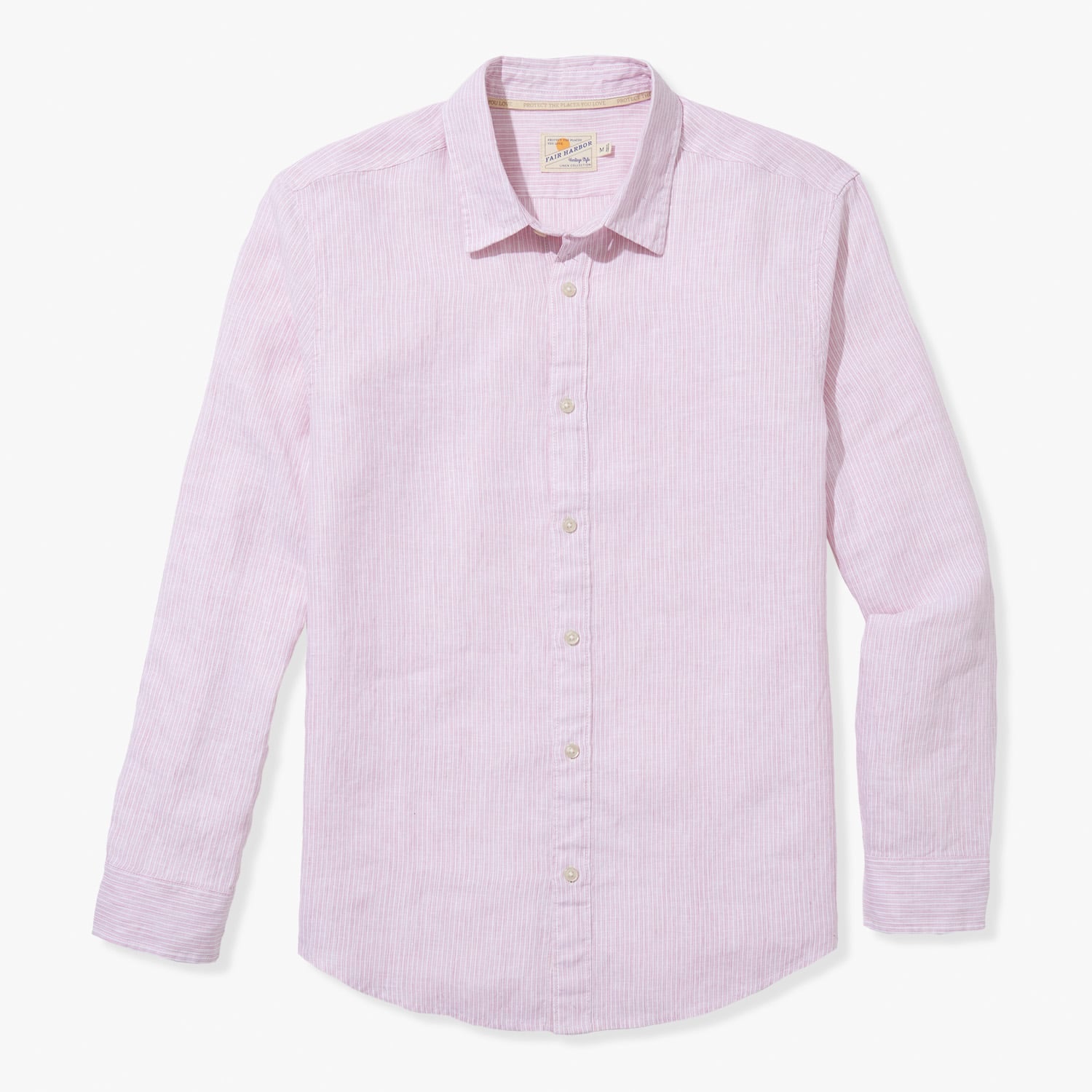 The Island Linen Shirt | Pink Stripe – Fair Harbor