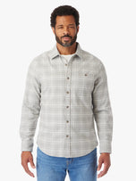 Thumbnail 2 of Seaside Lightweight Flannel | Light Grey Plaid