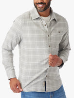 Thumbnail 3 of Seaside Lightweight Flannel | Light Grey Plaid