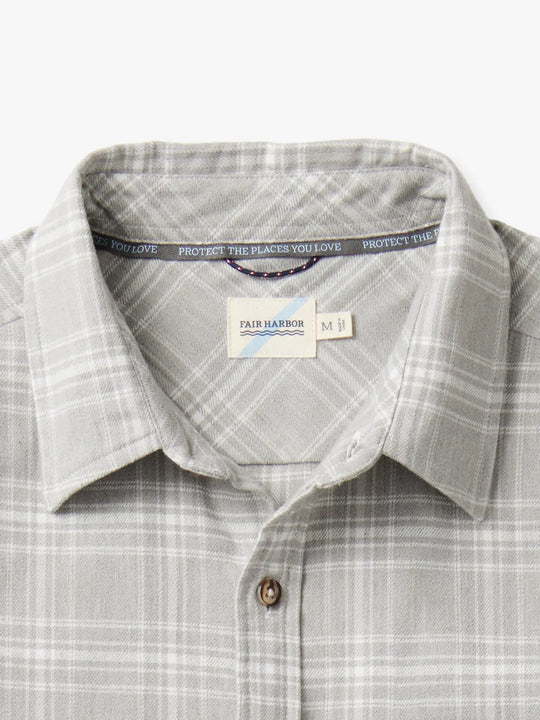 Seaside Lightweight Flannel | Light Grey Plaid