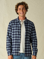 Thumbnail 3 of Seaside Lightweight Flannel | Cloudy Blue Plaid