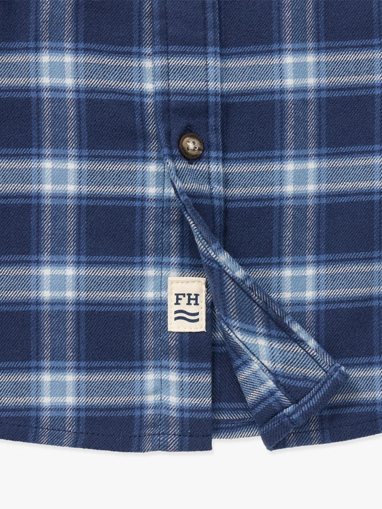 Seaside Lightweight Flannel | Cloudy Blue Plaid