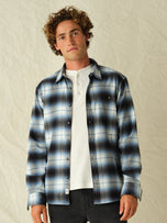 Thumbnail 3 of Seaside Lightweight Flannel | Smooth Blue Plaid