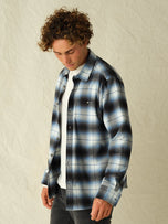 Thumbnail 4 of Seaside Lightweight Flannel | Smooth Blue Plaid