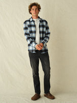 Thumbnail 6 of Seaside Lightweight Flannel | Smooth Blue Plaid