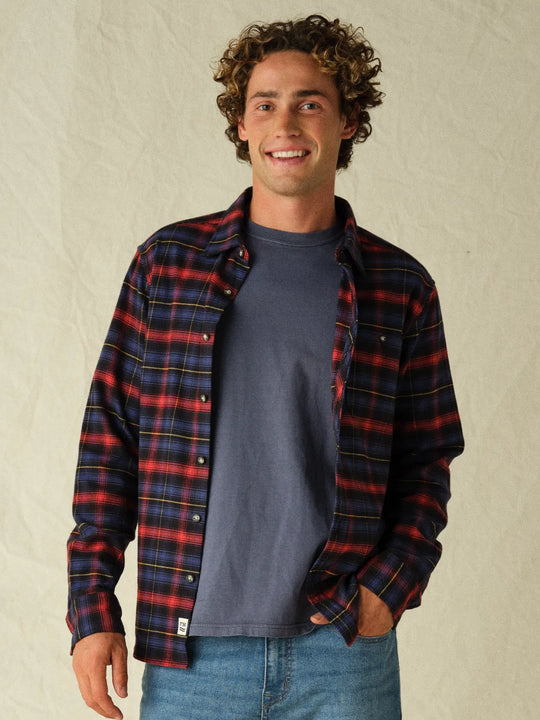 Seaside Lightweight Flannel | Sail Blue Plaid