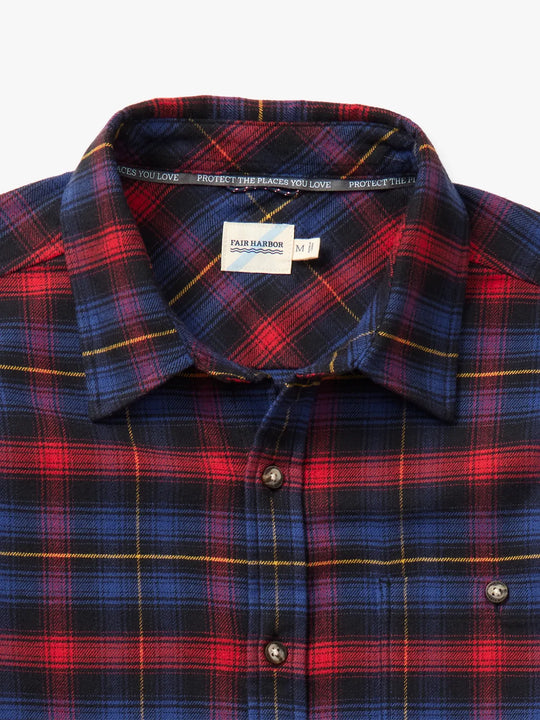 Seaside Lightweight Flannel | Sail Blue Plaid