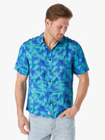 Thumbnail 3 of The Marina Shirt | Cobalt Jagged Palms