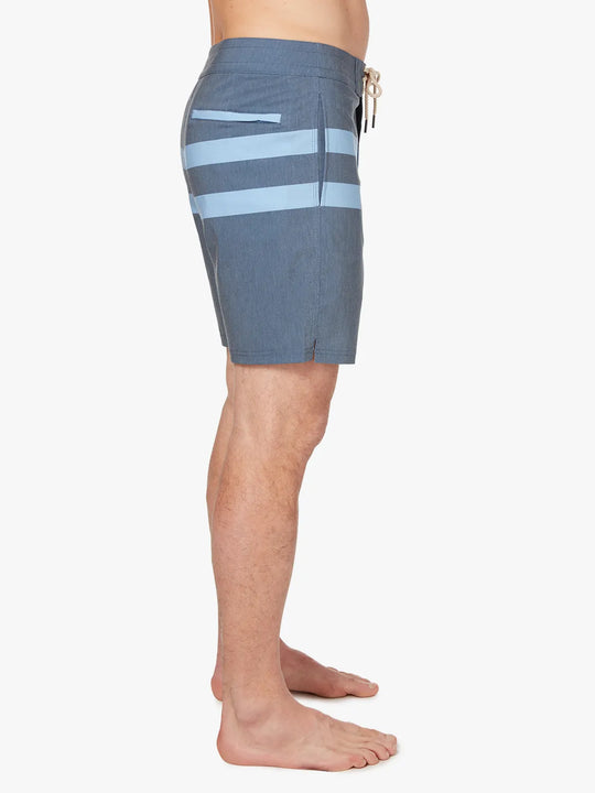 The Nautilus Boardshort | Navy Stripe