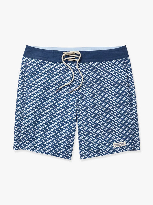 The Nautilus Boardshort | Navy Geo