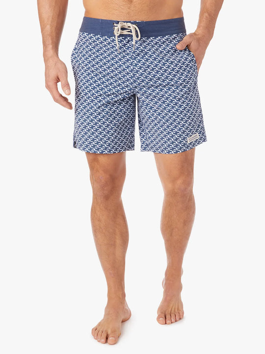 The Nautilus Boardshort | Navy Geo